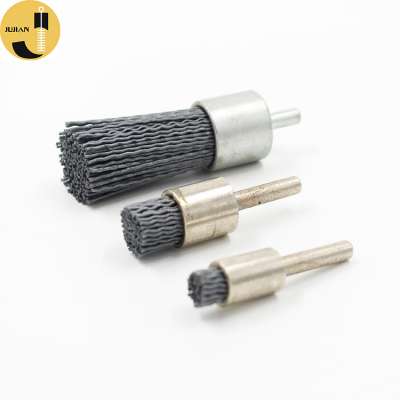 Industrial brush type and abrasive wire end brush with shank,polishing function brush pen with shank