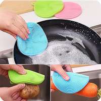 Brush Bowl Wash Cleaning Brushes Cooking Tool Cleaner Silicone Sponges Scouring Pads Silicone dish cleaning brush