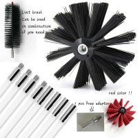 OEM 12 Feet Rotary Power Drill Nylon Chimney Sweep Cleaning Brush, Dryer Vent Cleaning Kit With Rod