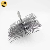 Premium Flat Steel Wire 1/4" Stainless Steel Thread Square 8inch Chimney Cleaning Brush