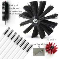 OEM 12 Feet Rotary Nylon Chimney Sweep Cleaning Brush, Dryer Vent Cleaning Kit With Rod