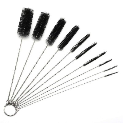 Multifunction 10 Pcs Small Nylon Test Tube Bottle Stainless Steel Straw Cleaning Brush