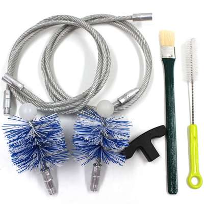 6 Meter Pellet Stove Duct Boiler Cleaning 80mm Nylon Spirla Brush Chimney Brush Kit