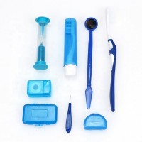 Home oral  hygiene kit  dental travel hygiene kit  8pcs cleaning kit with wax